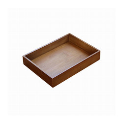 Bamboo wooden tray rectangular retro cosmetics bathroom storage box tea cup desktop skin care product organizing wooden box