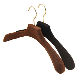 Wedding implanted velvet jelly rack ladies hanger anti -sliding hanger drying free trace clothing free shipping wide -shoulder velvet ladies