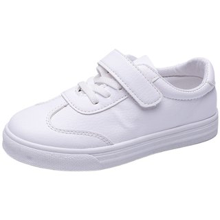 Children's canvas shoes 2022 spring new leather girls sports shoes sneakers students casual shoes boys white shoes