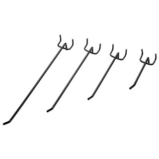 孔板超市货架黑色挂钩白色洞洞板货架挂钩饰品挂勾小商品孔板挂钩