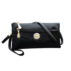 ໃໝ່ 2022 Double Zipper Clutch Women's Mini- Middle-aged and Elderly Crossbody Bag Bag Mom's Grocery Cell Phone Bag