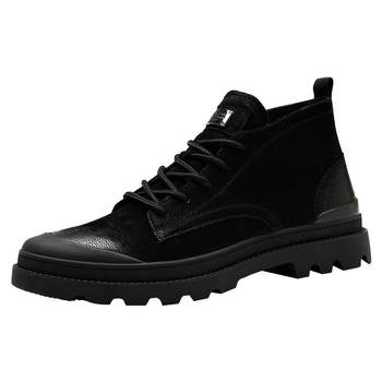 Martin boots men's autumn 2021 new British mid-top men's shoes high-top leather boots versatile workwear short boots men's trendy