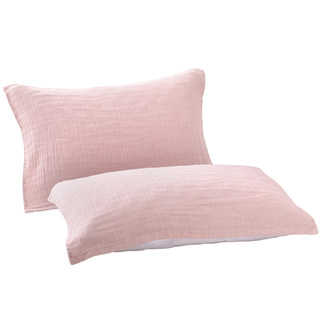 A pair of Japanese simple four-layer cotton thickened gauze pillow towel soft solid color dormitory student pillow towel