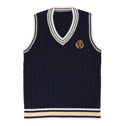 ເຄື່ອງແບບນັກຮຽນເກົາຫຼີຂອງເດັກນ້ອຍຊາຍແລະເດັກຍິງ, ເສື້ອຍືດຄໍ V-neck knitted, ອົບອຸ່ນແລະ versatile pullover couple vest, ສົ່ງຟຣີ