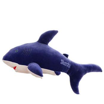 ຂະ ໜາດ ໃຫຍ່ Dolphin Doll Plush Toy Great White Shark Dolphin Whale Pillow Cushion Doll Rag Doll ຂອງຂວັນສ້າງສັນ