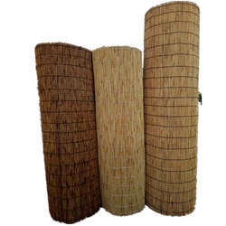 Large roll 30 meters carbonized reed curtain shop decoration wall project ceiling straw mat sunshade curtain roller blind customization