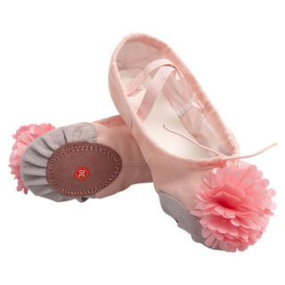 Children's dance shoes, adult yoga soft-soled cat claw shoes, women's red Chinese dancing girls' flower ballet shoes