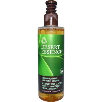 In stock~Desert Essence Tea Tree Oil Facial Cleanser Foaming Cleansing Oil Control Anti-Bean 250mL