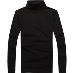 Turtleneck bottoming shirt men's long-sleeved t-shirt solid color autumn and winter autumn clothes thickened inner warm men's top trendy