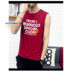 Của nam giới thể thao không tay T-Shirt cộng với phân bón XL loose vòng cổ áo bông mồ hôi vest sinh viên thủy triều vest Lót