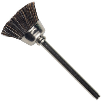 Mini brown hair polishing wheel pig hair brush horse hair wheel pen type