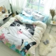 Trẻ em cậu bé phim hoạt hình bông bông chăn denim 1,2m khăn trải giường 1,5m giường ba mảnh 4 người - Bộ đồ giường bốn mảnh