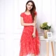 Váy, plus size, váy dành cho phụ nữ mỏng, có tính ôn, màu trong, không có bụng, mỏng, dài trên gối, dài trên đầu gối, kiểu mới mùa hè - Sản phẩm HOT