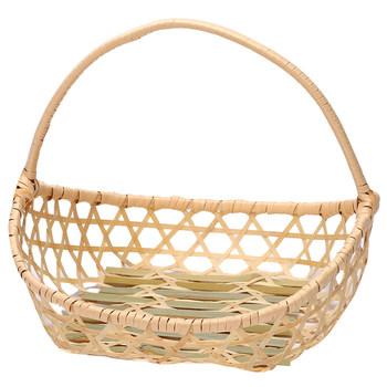 Bamboo woven handbag bamboo basket fruit basket