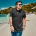 Dệt may Tide thương hiệu quần áo nam cỡ lớn để tăng độ lỏng cho nam ngắn tay áo cotton in áo polo béo mùa hè áo phông polo Polo