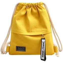 Beam Pocket Pulling Strip Backpack Men's Girls' Primary School Bags Light Sports Canvas Backpack Bag Tutoring Makeup Course Bags