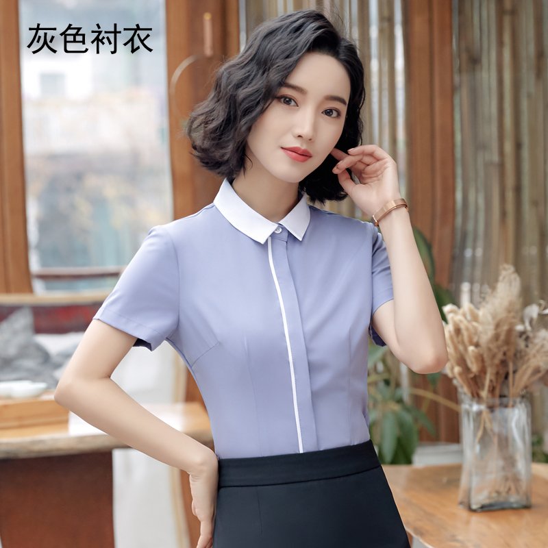 Professional Kit Phụ nữ 2019 mới chính thức mùa hè ngắn tay áo váy Mặt trận Beauty Jewellery Cửa hàng Quản lý Workwear Phụ nữ