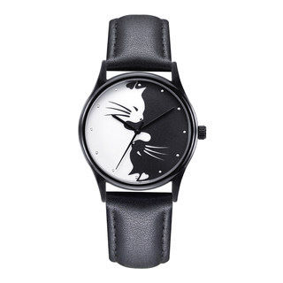 Guochao simple Tai Chi yin and yang cat retro style Forbidden City waterproof quartz watch male and female students fashion birthday gift