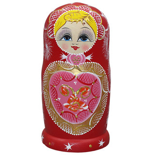 俄罗斯套娃10层儿童益智玩具椴木风干纯手绘抖音套娃十层包邮07