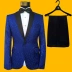 New Slim Suit Suit Thêu Hàn Quốc Đen Cổ áo Hoa tối Màu đen Đỏ Xanh Nam Ca sĩ Siyi tổ chức biểu diễn Suit phù hợp