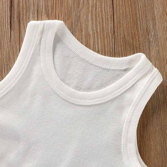 Pure cotton sleeveless vest baby baby sling children's wear underwear boys and girls bottoming inner wear white inner wear summer