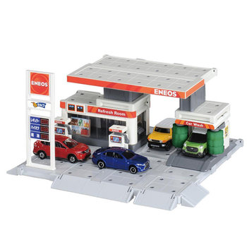 Domeka alloy car scene toy fire station police station ENEOS gas station sushi 7-11 ຮ້ານສະດວກຊື້