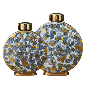 Home Model Room Living Room and Dining Room Ceramic Vase Decorative Jar Ornaments New Chinese American Modern Dining Table Decorations