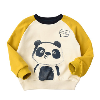 Children's pure cotton sweatshirt long-sleeved round neck top spring and autumn style