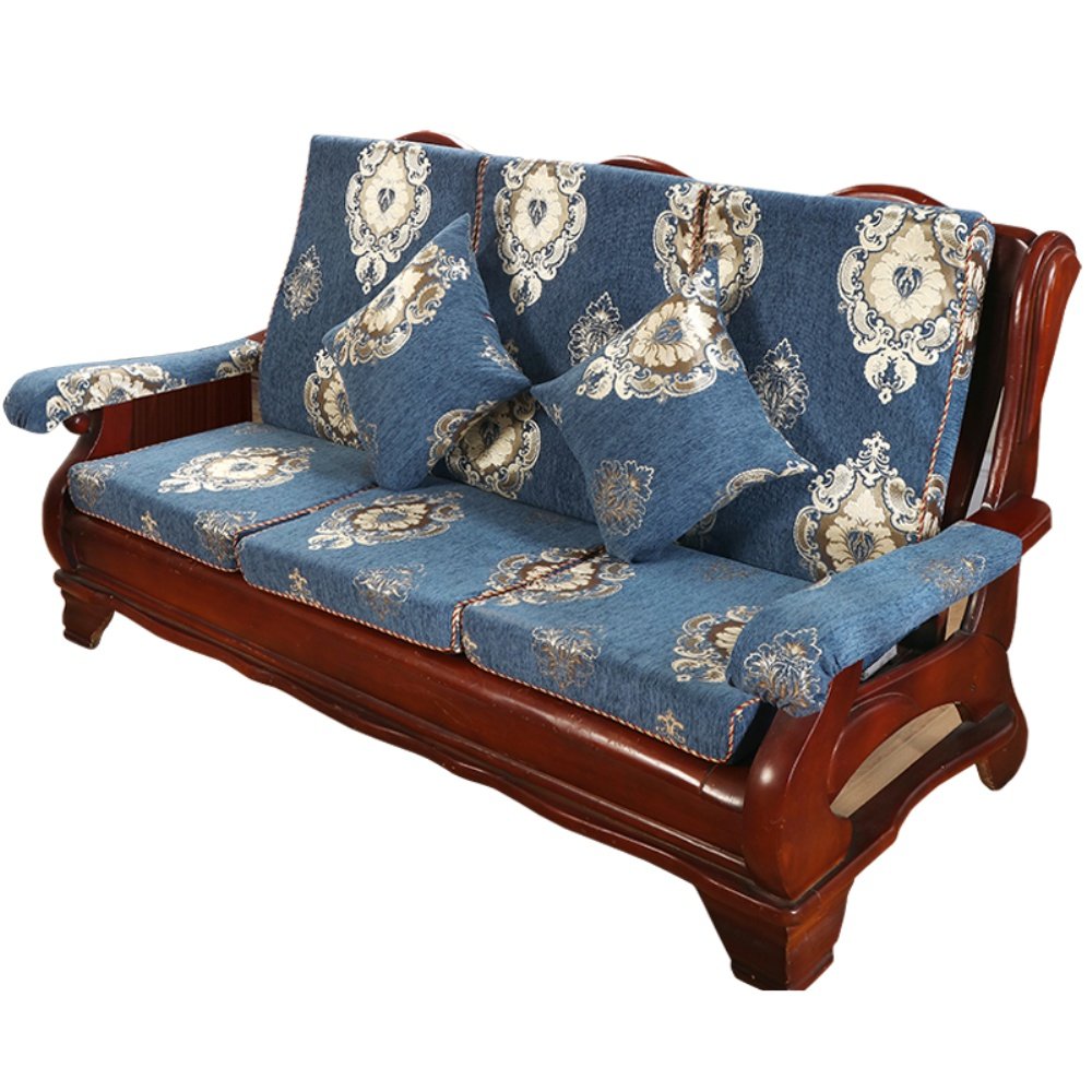 Spring and autumn chair solid wood one-piece sofa cushion with backrest
