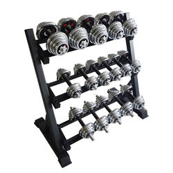 Dumbbell rack household three-layer professional dumbbell rack bracket support multi-functional small display room fitness equipment