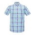 Scofield xuân hè hè kẻ sọc Anh giản dị màu đai khóa cổ áo cotton kinh doanh thời trang áo sơ mi nam tay ngắn - Áo áo sơ mi nam trắng Áo