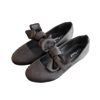 Satin ballet bow original single flat french shoes