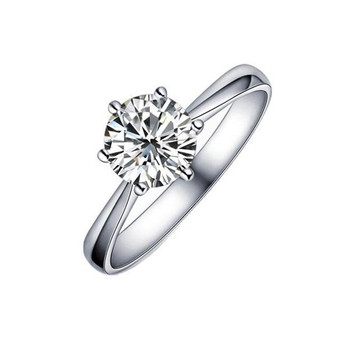 925 sterling silver six prong diamond ring for women korean version