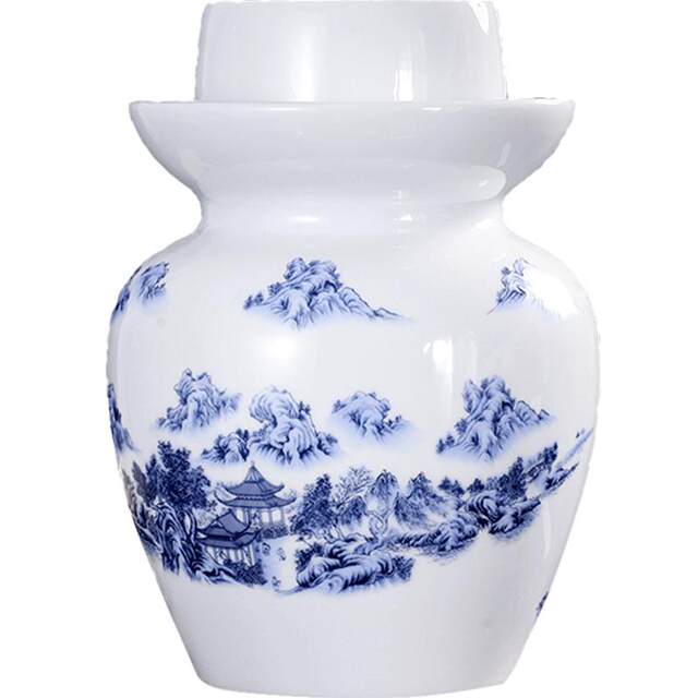 Ceramic Jingdezhen Sichuan Pickled Egg Jar ເຮືອນຄົວ Pickle Jar
