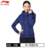 Li Ning Women Hình Áo cardigan màu xanh Áo thể thao sống động AWDK542-2 - Thể thao lông cừu / jumper Thể thao lông cừu / jumper