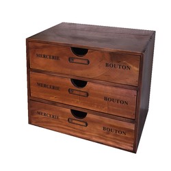 a4纸收纳盒木制杂物整理木盒办公桌面文件置物架抽屉式储物收纳柜