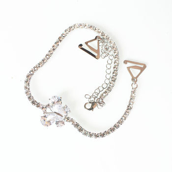 Aurora zircon bright diamond shoulder strap sexy thin transparent invisible strap rhinestone matching dress tube top versatile decorative underwear strap