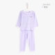 Baby Island Summer Summer Men and Women Baby Cotton Trẻ em Màu sắc Cotton dài tay Đồ lót Set Đồ lót A Type Thin bộ cotton cho bé