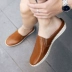Dép nửa da nam mùa hè 45 cộng với size không gót chân kéo 46 dép giản dị 47 thêm dép nam lớn dép nam adidas Dép