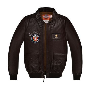 ນຳເຂົ້າ COOPER ລຸ້ນ A2 Air Force One pilot jacket retro ລົດຈັກໜັງແບ້ແທ້