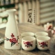 Rượu sake Nhật Bản phù hợp với gốm sứ Phong cách Nhật Bản thiết lập rượu mạnh phong cách cổ xưa ly thủy tinh ly rượu một ly - Rượu vang