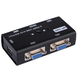 Maxtor MT-260KL 수동 USB KVM 스위치 2 포트 2 in 1 out(마우스 버튼 스위칭 배선 포함)