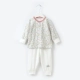 Bộ đồ lót cotton cotton đôi sơ sinh cho bé sơ sinh đan đáy cotton có thể mở quần lót mùa thu bộ đồ ngủ trẻ em cao cấp