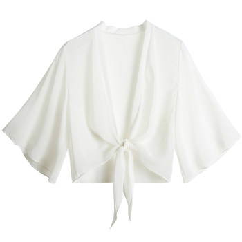 ໂສ້ງຂາສັ້ນມີກະໂປງ suspender, ເສື້ອ chiffon ບາງໆຂອງແມ່ຍິງໃນຊ່ວງລຶະເບິ່ງຮ້ອນ, cardigan fairy, ເສື້ອຍືດສັ້ນປ້ອງກັນແສງແດດ