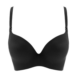 Black Swan Glossy Underwear Women's Summer Bra Sexy Push-Up Wireless Bra Small Breasts Reveal Bigger Side Breasts Underwear