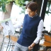 Solo vòng cổ không tay nam áo len vest vest len ​​vai cotton cotton thanh niên áo len nam áo ba lỗ tanktop nam Áo vest cotton