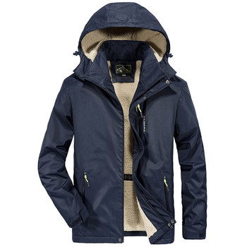 ເສື້ອຢືດກາງແຈ້ງລະດູໃບໄມ້ຫຼົ່ນແລະລະດູຫນາວຜູ້ຊາຍບວກກັບ velvet ຫນາເທິງວ່າງຂະຫນາດໃຫຍ່ windproof ແລະ rainproof jacket ຜູ້ຊາຍ