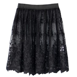 ກະໂປງສັ້ນ lace ລະດູຫນາວ, sweatshirt, skirt hem ປອມ, gauze ຊັ້ນດຽວ, skirt base ໂປ່ງໃສ, overskirt