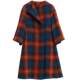 Yue Space Hepburn Style Fashionable Round Neck Wool Coat