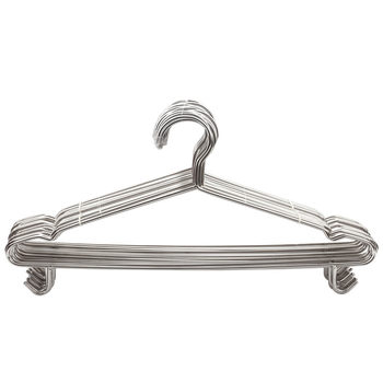 Bold 4MM stainless steel clothes hanger house seamless clothes support clothes hanger anti-slip clothes drying rack hook clothes rack